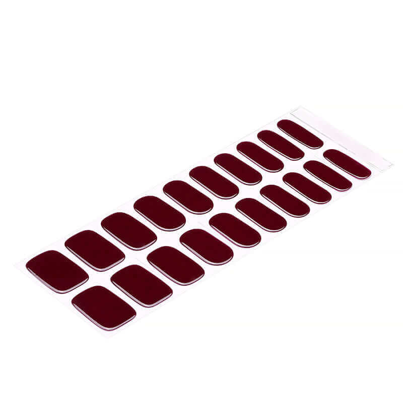 Burgundy red gel stickers 
