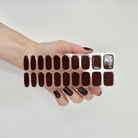 Brown gel nail stickers 